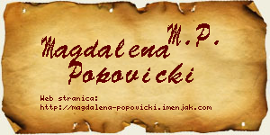 Magdalena Popovicki vizit kartica